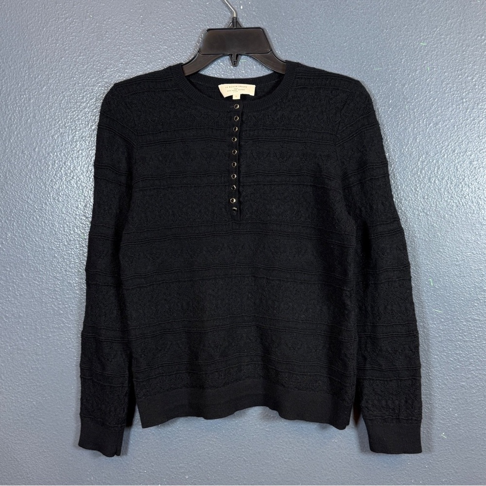Sezane Midnight Black Knit Sweater